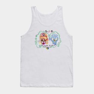 Till death do us part calavera colorful skull Tank Top